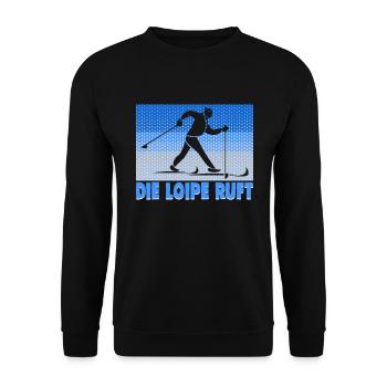 Langläufer Biathlon Skilangläufer - Unisex Pullover - Schwarz - Vorne - Alina (178cm) & Michal (187cm)