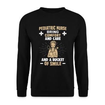 Infirmière pédiatre Infirmière dialyse Infirmière - Sweat-shirt Unisexe - noir - Devant - Alina (178cm) & Michal (187cm)
