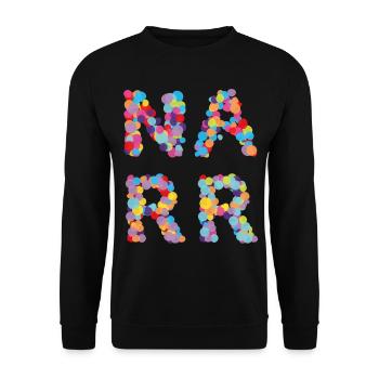 Narr Jeck Karnevalist Fasching Karneval - Unisex Pullover - Schwarz - Vorne - Alina (178cm) & Michal (187cm)