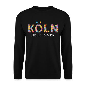 Köln Kölle Cologne Colonia Karneval Fasching - Unisex Pullover - Schwarz - Vorne - Alina (178cm) & Michal (187cm)