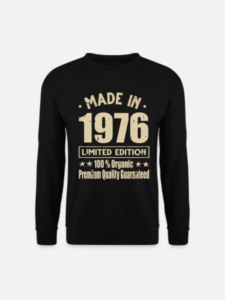 Made in 1976 Vintage Retro Limited Edition - Unisex Pullover - Schwarz