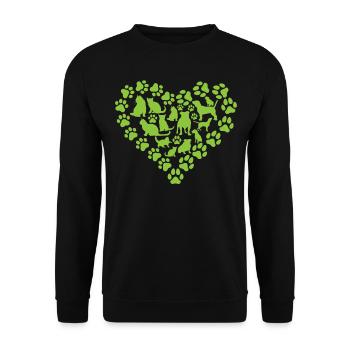 Propriétaire de chien Propriétaire de chat Mignon amour de chat - Sweat-shirt Unisexe - noir - Devant - Alina (178cm) & Michal (187cm)