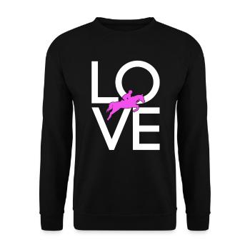 Équitation - Sweat-shirt Unisexe - noir - Devant - Alina (178cm) & Michal (187cm)