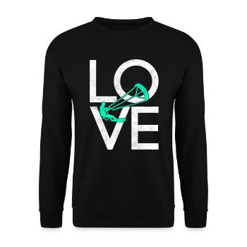 Kite surfing - Unisex Sweatshirt - black - Front - Alina (178cm) & Michal (187cm)