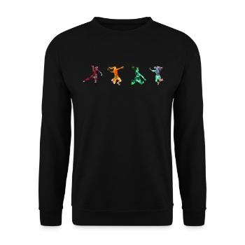 Handball Motiv Handballspieler Handballer Sport - Unisex Pullover - Schwarz - Vorne - Alina (178cm) & Michal (187cm)