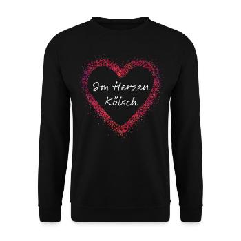 Köln Kölsch Kölner Konfetti Karneval Fasching - Unisex Pullover - Schwarz - Vorne - Alina (178cm) & Michal (187cm)