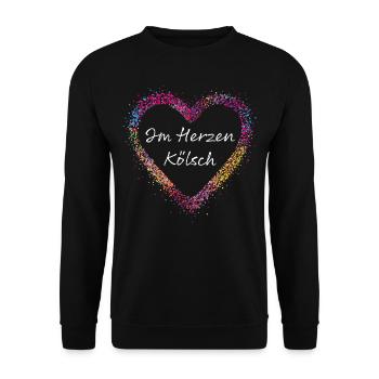 Kölsch Köln Kölle Cologne Colonia Karneval - Unisex Pullover - Schwarz - Vorne - Alina (178cm) & Michal (187cm)