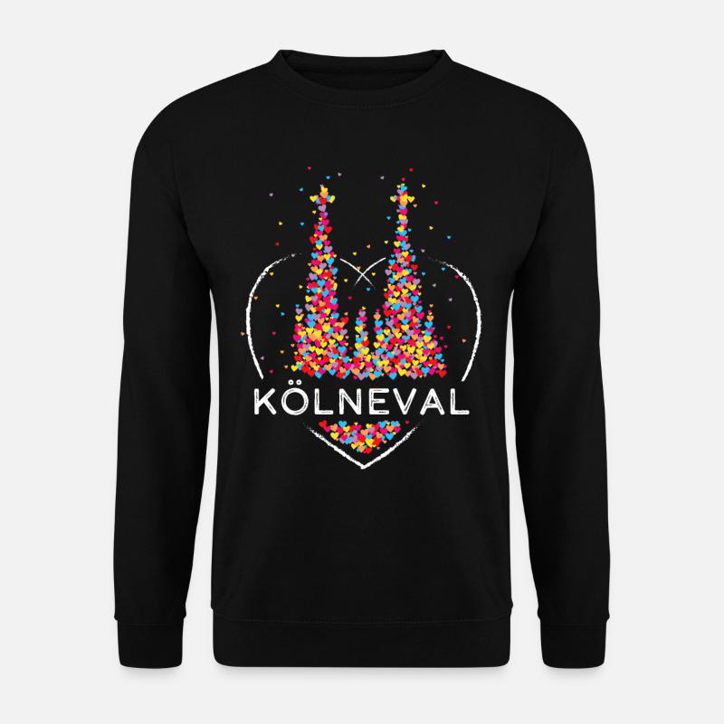 Kölner Dom Köln Karneval Kölner Fasching Konfetti - Unisex Pullover - Schwarz
