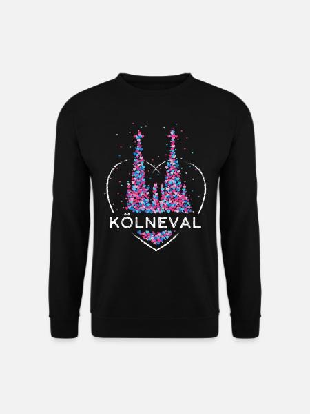 Kölner Dom Köln Karneval Kölnerin Fasching Närrin - Unisex Pullover - Schwarz