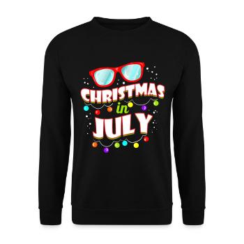 Noël en juillet Logo Lunettes de soleil Noël En - Sweat-shirt Unisexe - noir - Devant - Alina (178cm) & Michal (187cm)