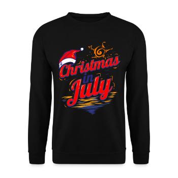 Santa has logo celebrating Christmas in July - Unisex Sweatshirt - black - Front - Alina (178cm) & Michal (187cm)