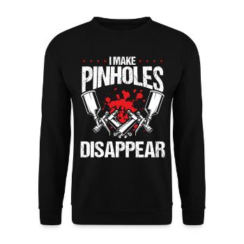 Pulvérisateur de véhicule Peintre de voiture Technicien de carrosserie - Sweat-shirt Unisexe - noir - Devant - Alina (178cm) & Michal (187cm)