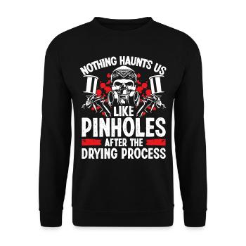 Technicien de carrosserie sèche-auto ehicle Car Painter - Sweat-shirt Unisexe - noir - Devant - Alina (178cm) & Michal (187cm)