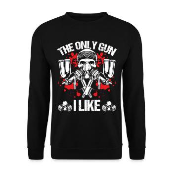 Technicien de carrosserie Car Painter Vehicle Sprayer - Sweat-shirt Unisexe - noir - Devant - Alina (178cm) & Michal (187cm)