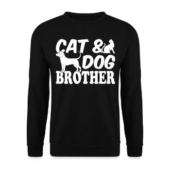 Amoureux des chats Amoureux des chiens Propriétaire de chat chien - Sweat-shirt Unisexe - noir - Devant - Alina (178cm) & Michal (187cm)