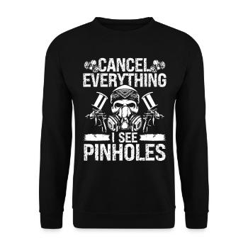 Technicien de carrosserie Sténopé Véhicule de peintre de voiture - Sweat-shirt Unisexe - noir - Devant - Alina (178cm) & Michal (187cm)