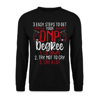 Futur DNP Docteur Drôle École d’Infirmières Diplômé - Sweat-shirt Unisexe - noir - Devant - Alina (178cm) & Michal (187cm)