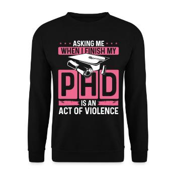 DNP Doctor Nursing Degree Nursing School PHD - Unisex Sweatshirt - black - Front - Alina (178cm) & Michal (187cm)