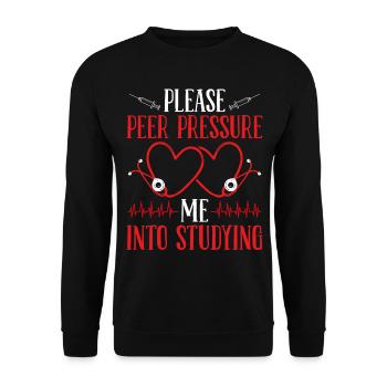 Future DNP Doctor Nursing School Nurse - Unisex Pullover - Schwarz - Vorne - Alina (178cm) & Michal (187cm)