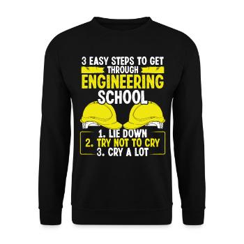 Ingénieurs de laboratoire d’ingénierie de l’école d’ingénieurs - Sweat-shirt Unisexe - noir - Devant - Alina (178cm) & Michal (187cm)