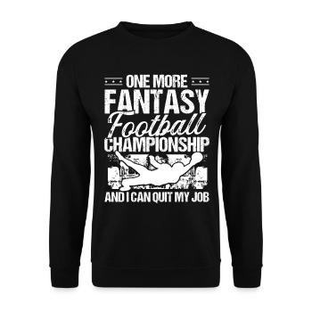 Fantasy Football Championship Quitte mon emploi joueur - Sweat-shirt Unisexe - noir - Devant - Alina (178cm) & Michal (187cm)