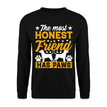 Propriétaire de chien Amoureux des chiens - L’ami le plus honnête - Sweat-shirt Unisexe - noir - Devant - Alina (178cm) & Michal (187cm)