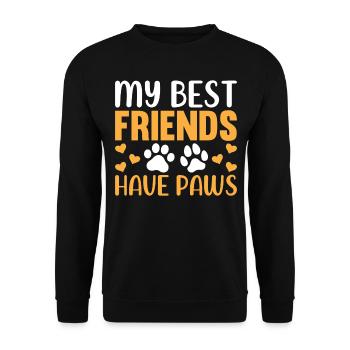 Propriétaires de chiens et de chats - Mes meilleurs amis h - Sweat-shirt Unisexe - noir - Devant - Alina (178cm) & Michal (187cm)
