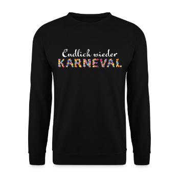 Karneval Fasching Kölle Alaaf Konfetti Jeck Narr - Unisex Pullover - Schwarz - Vorne - Alina (178cm) & Michal (187cm)