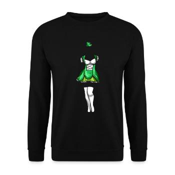 Womans Dress For St. Patricks Day - Unisex Pullover - Schwarz - Vorne - Alina (178cm) & Michal (187cm)