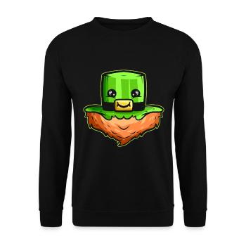 Kawaii a avec le visage et la barbe rouge pour st. - Sweat-shirt Unisexe - noir - Devant - Alina (178cm) & Michal (187cm)