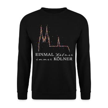 Köln Kölner Dom Kölle Colonia Cologne Karneval - Unisex Pullover - Schwarz - Vorne - Alina (178cm) & Michal (187cm)