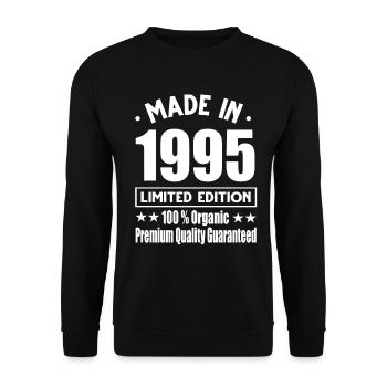 Fabriqué en 1995 Vintage Retro Limited Edition - Sweat-shirt Unisexe - noir - Devant - Alina (178cm) & Michal (187cm)