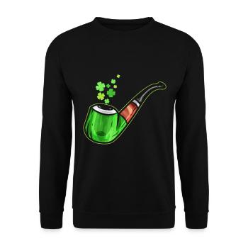 Green Pipe envoie des Shamrocks sur St. Patricks - Sweat-shirt Unisexe - noir - Devant - Alina (178cm) & Michal (187cm)