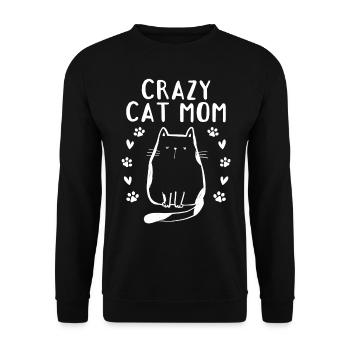 Chat Maman Drôle Chat Amoureux des chats - Verrück - Sweat-shirt Unisexe - noir - Devant - Alina (178cm) & Michal (187cm)