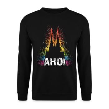 Ahoi Carnival LGBTQ Pride Cathédrale de Cologne Gay - Sweat-shirt Unisexe - noir - Devant - Alina (178cm) & Michal (187cm)