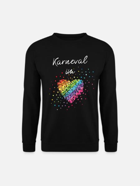 Karneval im Herz Regenbogen LGBTQ Gay Pride - Unisex Pullover - Schwarz