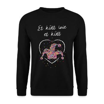 Et kütt wie et kütt Narrenkappe Karneval Fasching - Unisex Pullover - Schwarz - Vorne - Alina (178cm) & Michal (187cm)