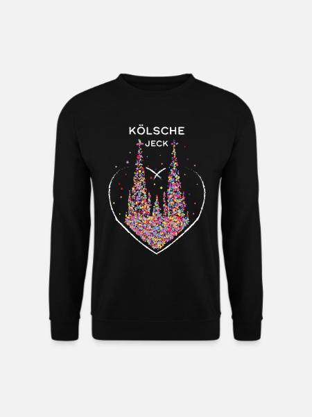 Kölsche Jeck Kölner Dom Köln Karneval Fasching - Unisex Pullover - Schwarz