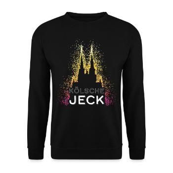 Kölsch Jeck Kölner Dom Karneval Kölsch Fasching - Unisex Pullover - Schwarz - Vorne - Alina (178cm) & Michal (187cm)