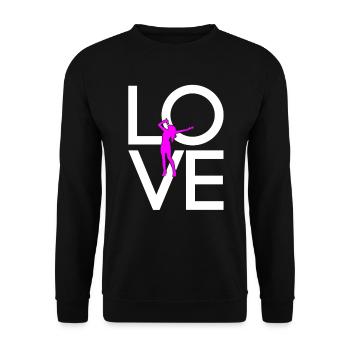 Singen - Unisex Pullover - Schwarz - Vorne - Alina (178cm) & Michal (187cm)