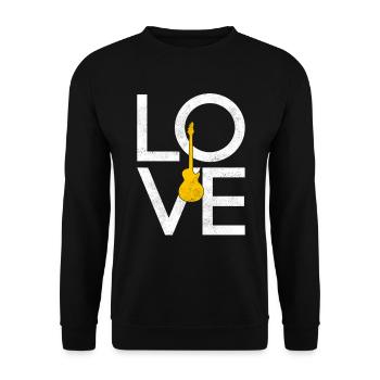 Elektro Gitarre - Unisex Pullover - Schwarz - Vorne - Alina (178cm) & Michal (187cm)
