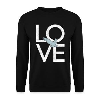 Adler - Unisex Pullover - Schwarz - Vorne - Alina (178cm) & Michal (187cm)