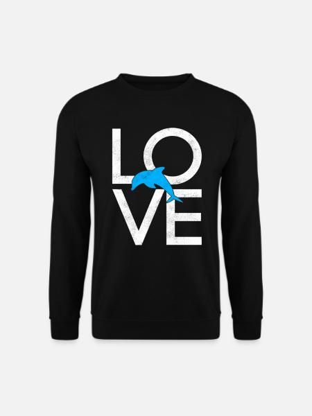 Delfin - Unisex Pullover - Schwarz