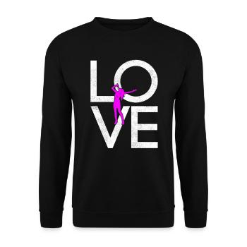 Singen - Unisex Pullover - Schwarz - Vorne - Alina (178cm) & Michal (187cm)