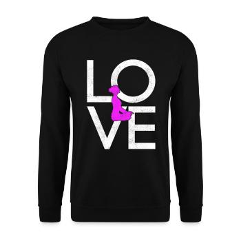 Yoga - Unisex Pullover - Schwarz - Vorne - Alina (178cm) & Michal (187cm)