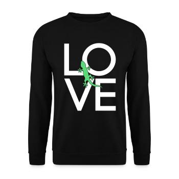 Hagedis - Uniseks sweater - zwart - Voor - Alina (178cm) & Michal (187cm)