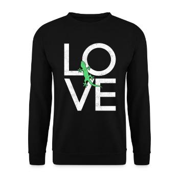 Hagedis - Uniseks sweater - zwart - Voor - Alina (178cm) & Michal (187cm)