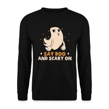 Halloween design for the Halloween party - Unisex Sweatshirt - black - Front - Alina (178cm) & Michal (187cm)
