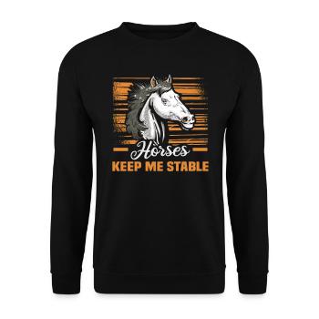 Design équestre et équestre pour les amoureux des chevaux - Sweat-shirt Unisexe - noir - Devant - Alina (178cm) & Michal (187cm)