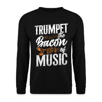 Trumpet Player Vintage Trumpet The - Unisex Pullover - Schwarz - Vorne - Alina (178cm) & Michal (187cm)